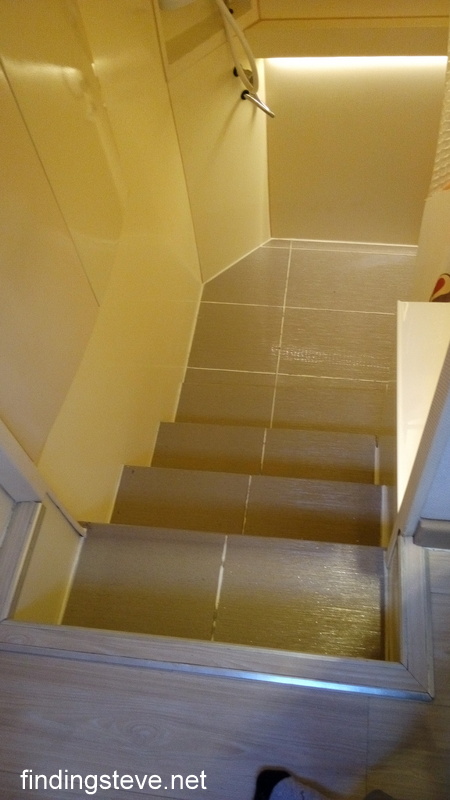 Stairs to toilet / wash room.